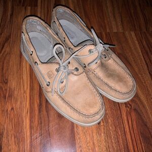 Sperry's Slip On Tan Boat Shoes
